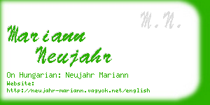 mariann neujahr business card